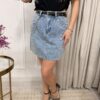 Spódniczka MINI jeans z paskiem