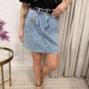 Spódniczka MINI jeans z paskiem