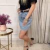 Spódniczka MINI jeans z paskiem