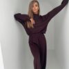 Komplet Agatha Pucci dzianinowy DIANA czekolada