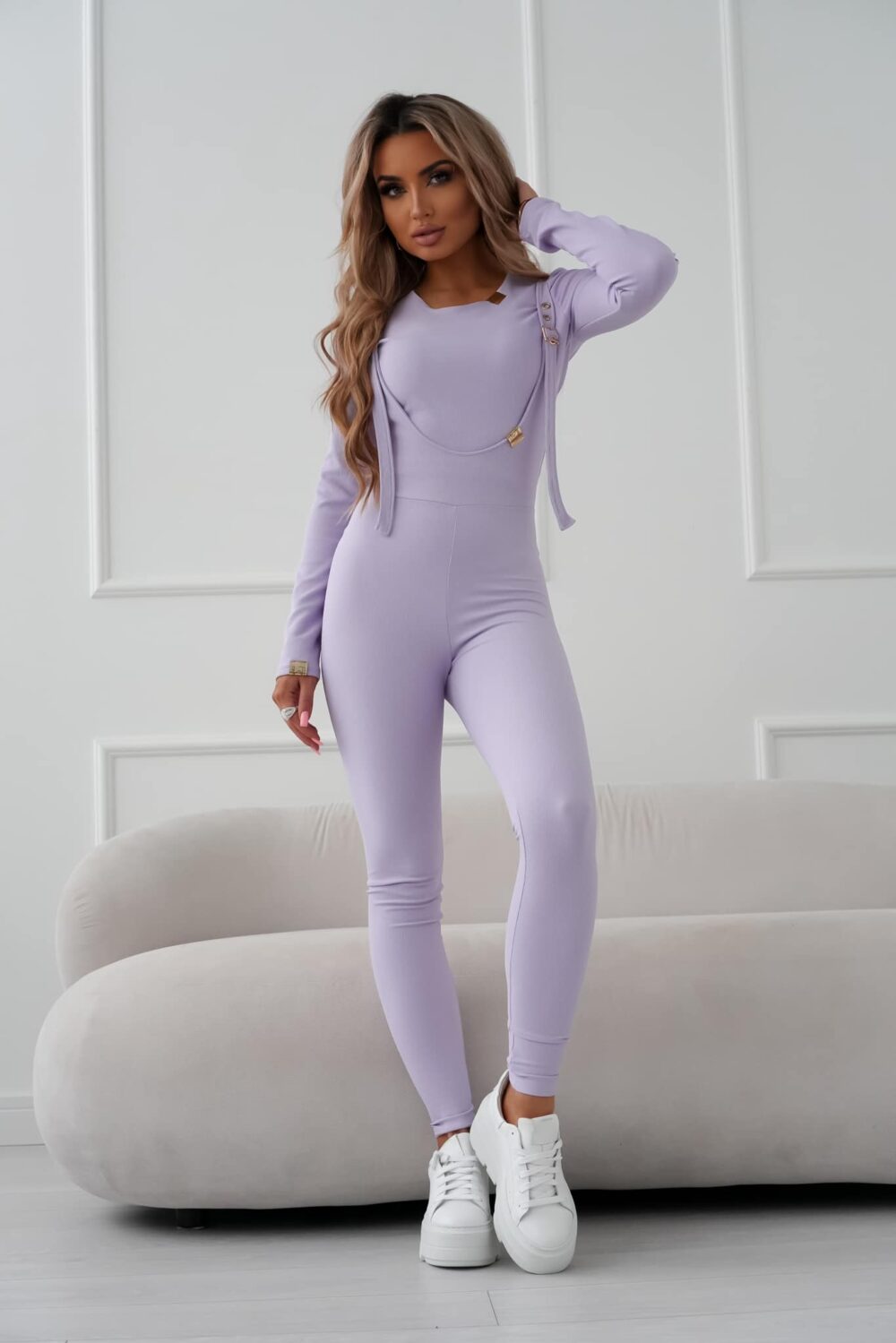 Legginsy La Monne SZELKI lila - obrazek 4