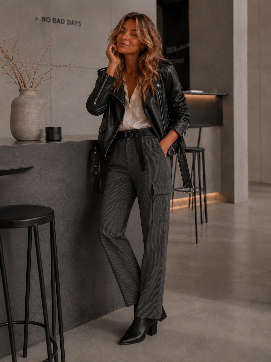 Spodnie BOJÓWKI ciemny szary