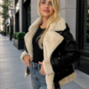 Kurtka ramoneska DOLLY z eko skóry czarna