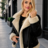 Kurtka ramoneska DOLLY z eko skóry czarna