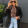 Marynarka ZAMSZ czarna