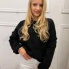 Sweter ażurowy LORENZO czarny