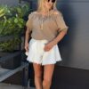 Bluzka BOHO cappuccino