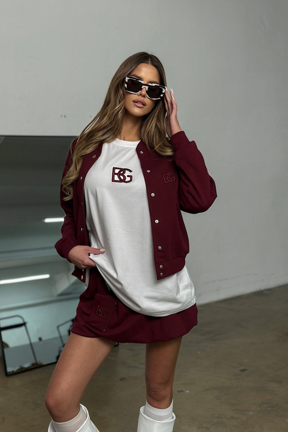 Bluza Brandenburg RIRI burgund - obrazek 7