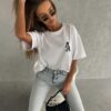 Damski T-shirt Agatha Pucci BASIC biały