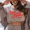 Dłuższy t-shirt bluzka BOSS mocca