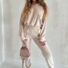 Dres welurowy Fame Icon SABINA beżowy