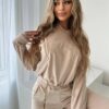 Dres welurowy Fame Icon SABINA beżowy