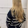 Sweter LUIZA serce granatowy