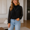 Bluzka koszulowa IZA czarna