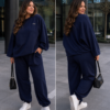 Komplet masełko PLUS SIZE MIN granatowy