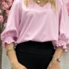 Bluzka Koszulowa Lakika ROSE pudrowa