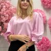 Bluzka Koszulowa Lakika ROSE pudrowa