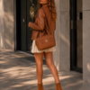 Torebka eko skórka Kuferek FB camel