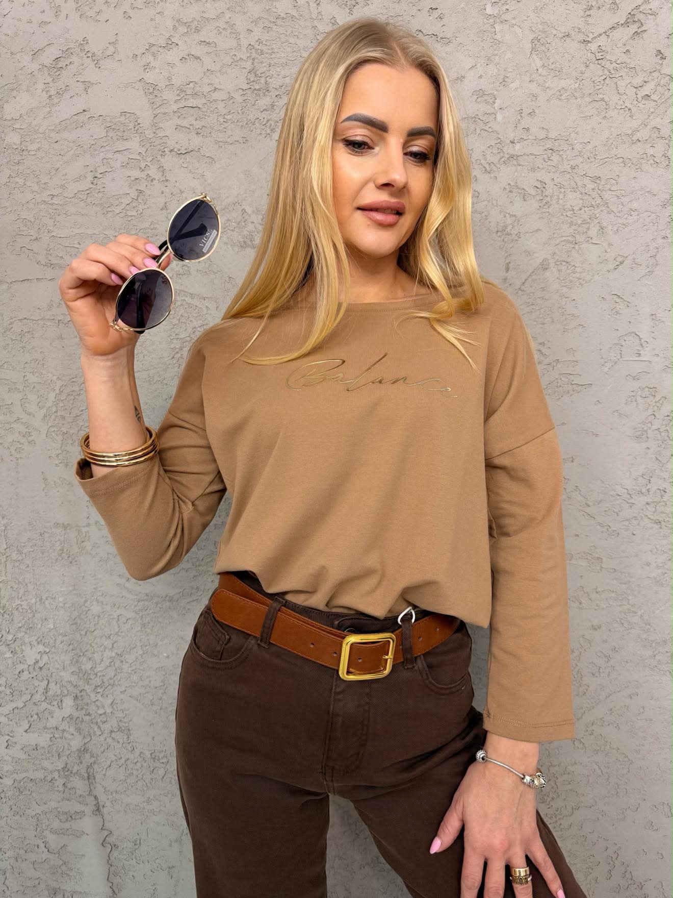 Bluzka BALANCE camel
