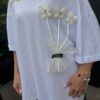 Bluzka FLOWERS Plus size biała