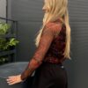Bluzka tiulowa GALA czerwona