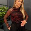 Bluzka tiulowa GALA czerwona