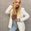 Marynarka Megi PASSION ecru/brąz