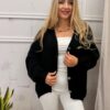 Sweter z guzikami NARI czarny