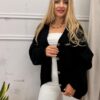 Sweter z guzikami NARI czarny