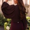 Legginsy PROSTE LYCRA La Diva bordowe