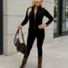 Komplet La Diva body + legginsy Queen czarny