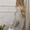 Sweter z guzikami NARI szary