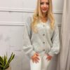 Sweter z guzikami NARI szary