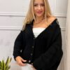 Sweter ze złotymi guzikami MONTI czarny