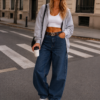 Spodnie jeans BALLON Moon Girl niebieskie