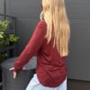 Wiskozowa bluzka MONIGUE bordowa