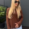 Wiskozowa bluzka MONIGUE czekoladowa