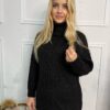 Sweter golf SEVILA warkocz czarny