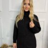 Sweter golf SEVILA warkocz czarny