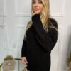 Sweter golf SEVILA warkocz czarny