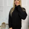 Sweter golf SEVILA warkocz czarny