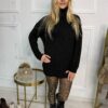 Sweter golf SEVILA warkocz czarny
