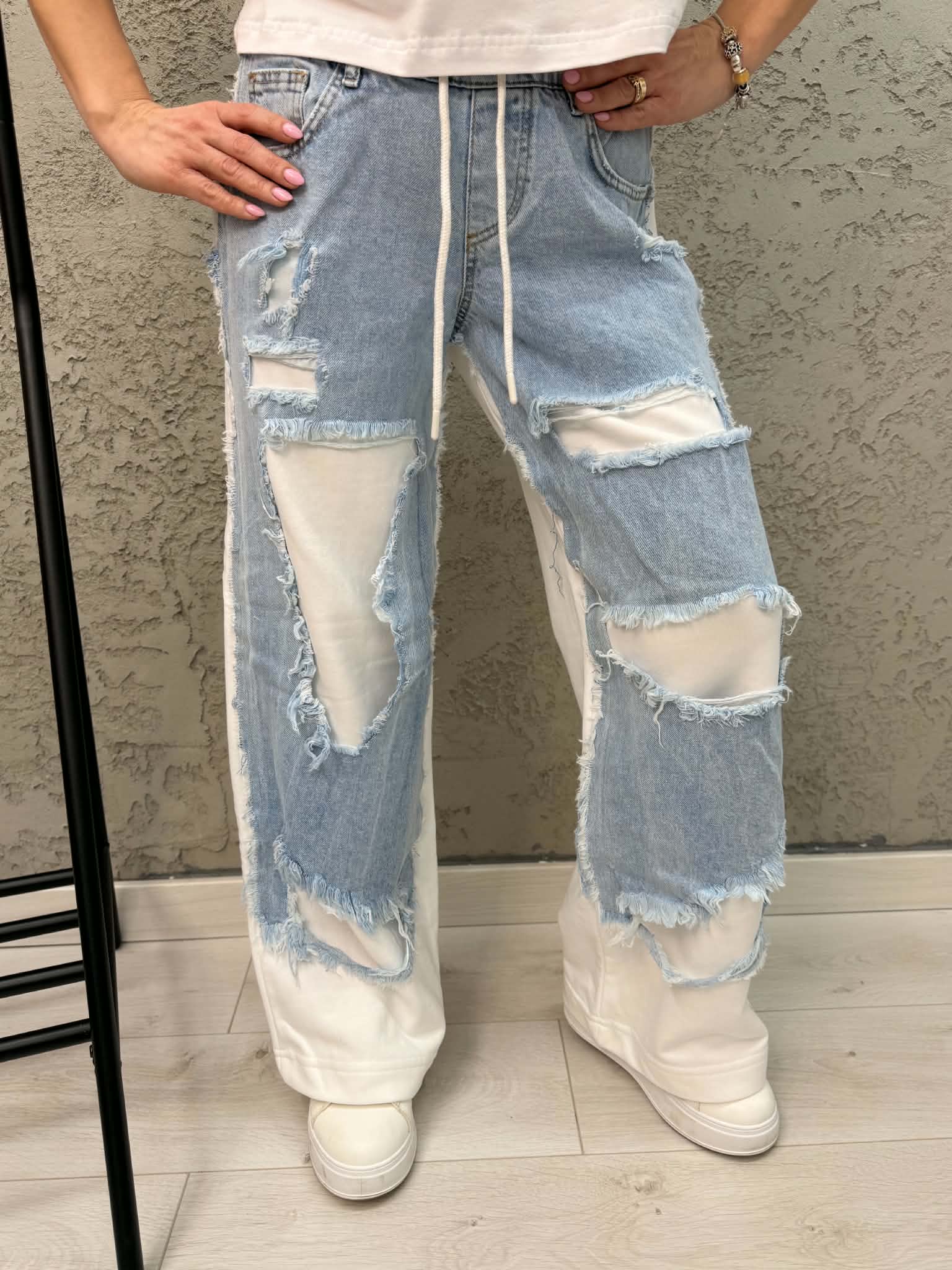 Spodnie Denim RETRO białe