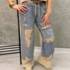 Spodnie Denim RETRO beżowe