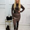 Bluzka Slay LISA BASIC czekoladowa