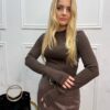 Bluzka Slay LISA BASIC czekoladowa