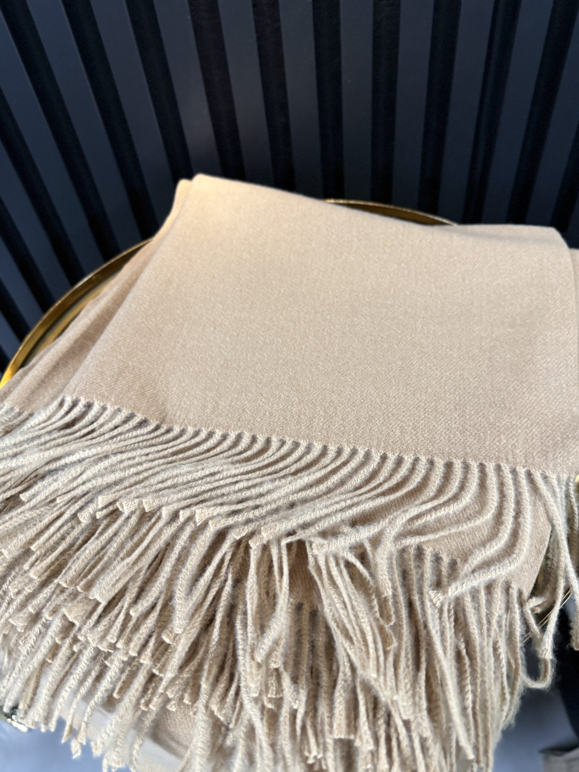 Dwustronny szal CASHMERE camel