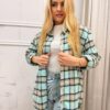 Bawełniana Koszula w Kratę SILVIA mięta