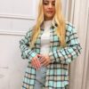 Bawełniana Koszula w Kratę SILVIA mięta