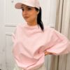 T-shirt Slay KATALINA oversizowa pudrowy